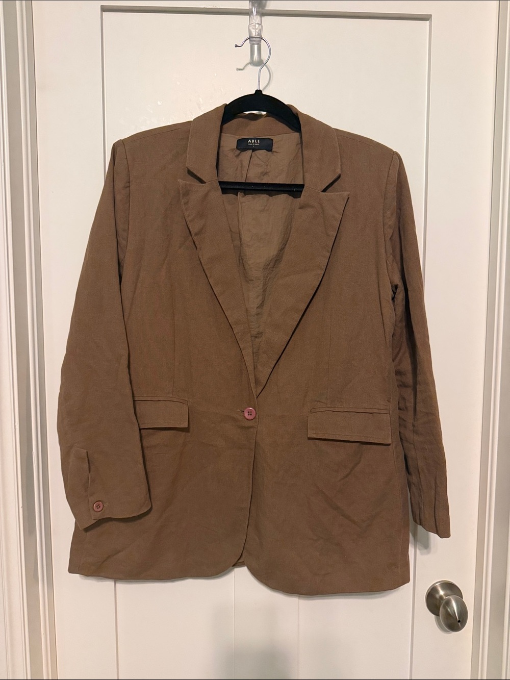 Able Women's Brown Single-Button Blazer